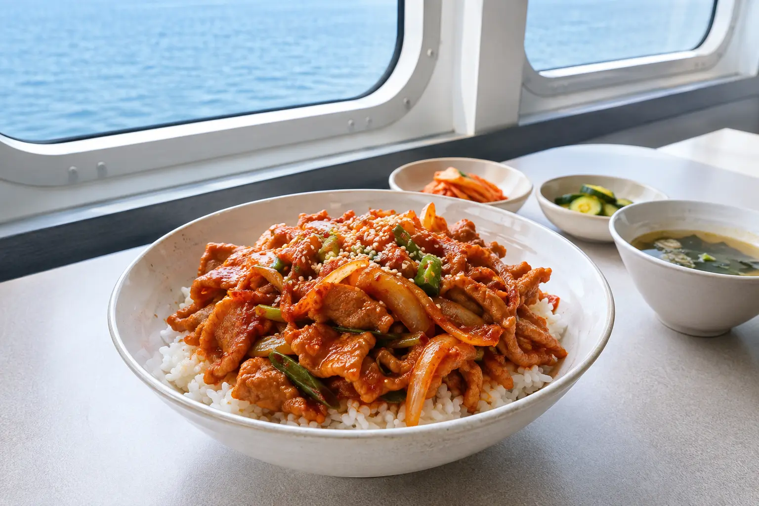 매콤한 제육덮밥 정식