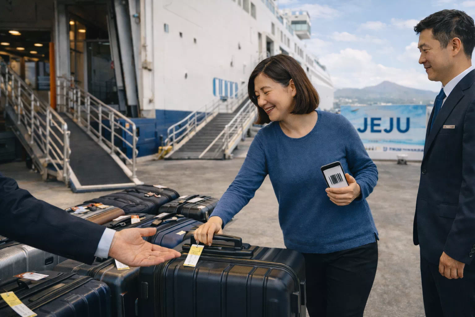 제주 도착 수령